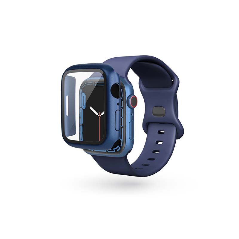 EPICO GLASS CASE APPLE WATCH 7 (41 mm) - blue metallic